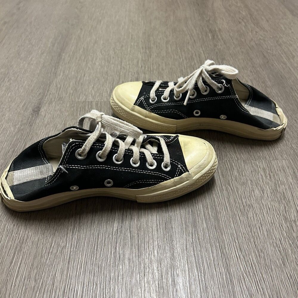 CDG Comme des Garcons PLAY Black Heart Canvas Sneakers Men's 5.5 / Women's 6.5